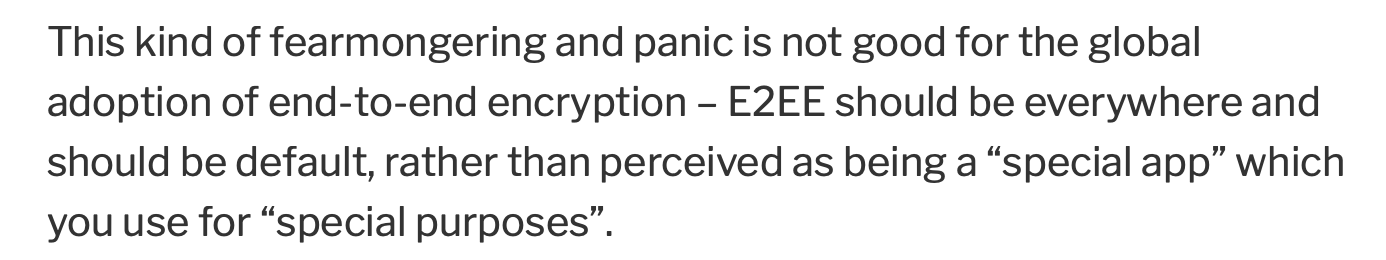 UPDATED: Why have @WhatsApp changed their E2E white paper regarding “at no time…access to private keys”? Answer: Because Facebook plan to offer Bots in the Cloud for WhatsApp “Business” Users