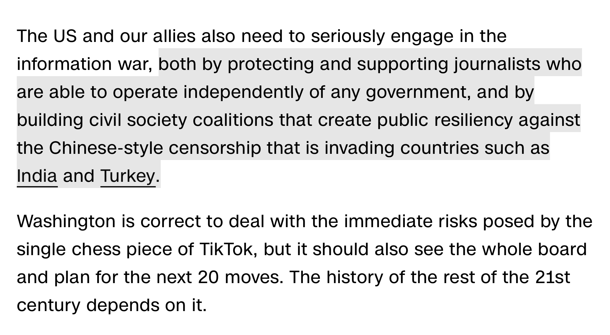 Alex Stamos (@alexstamos) op-ed at @CNN: “When it comes to TikTok, the US is blind” — waging proxy war on China via TikTok will make the USA & “The West” more *like* China